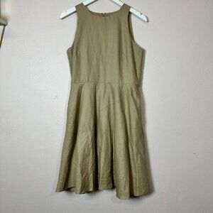 ANN TAYLOR Beige Sleeveless A-Line Dress, Size Petite 8P